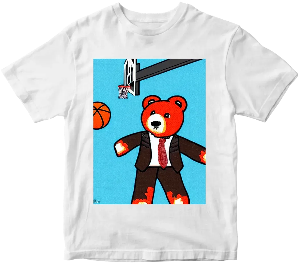 Gangster basketball teddy bear basketball cartoon stitches – Artificial ...