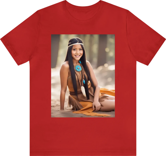 Beautiful girl as pocahontas