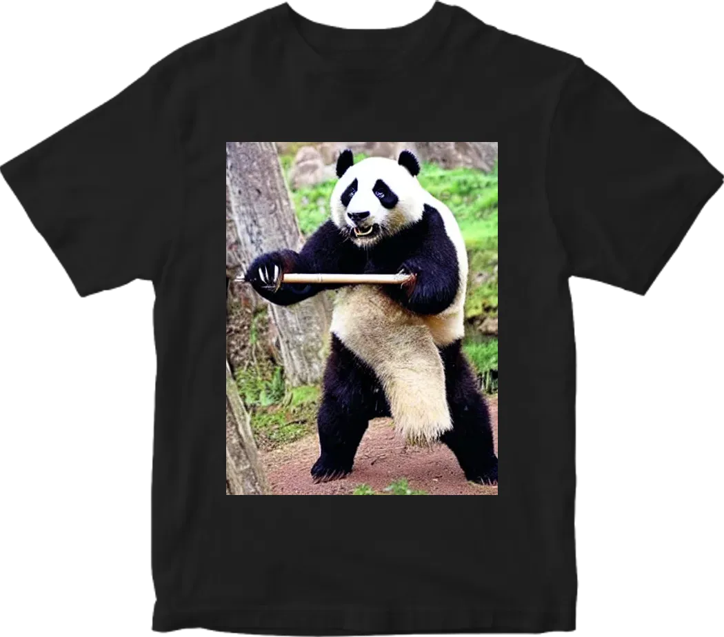 An ancient spartan warrior as a panda