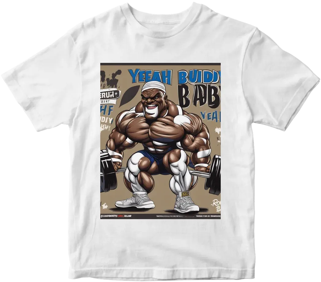 Bodybuilding themed with ronnie Coleman saying "yeah buddy lightweight baby"