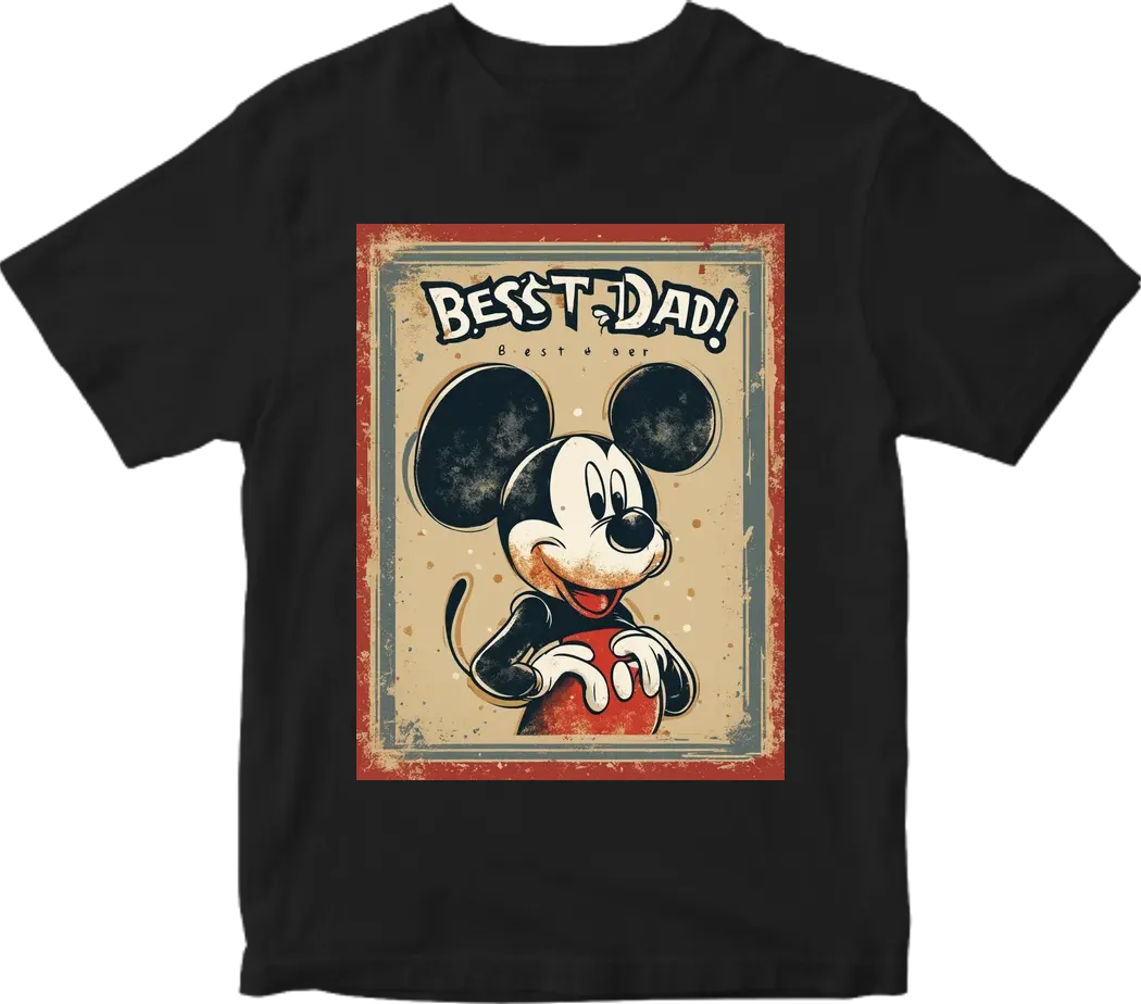 Mickey mouse design with text "Best Dad Ever!"