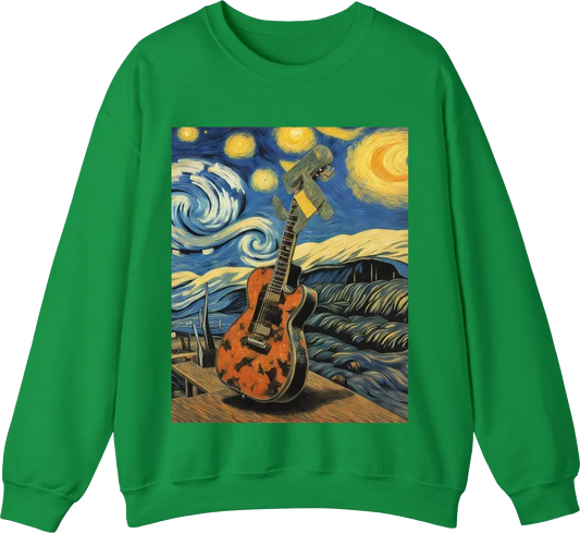 Van gogh starry night and heavy metal guitars