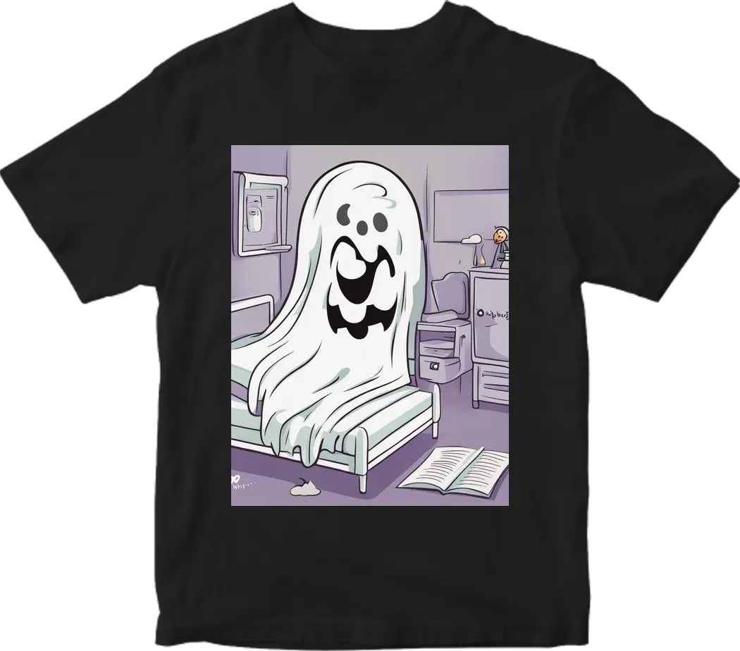Text : "this is boo sheet" ghost thinking