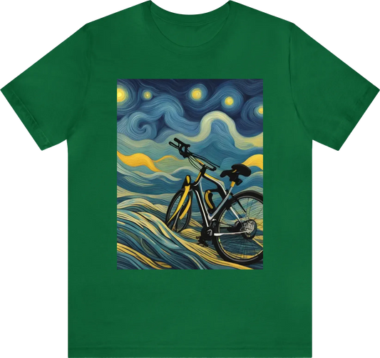 MOUNTAIN BIKE ocean and van gogh starry night