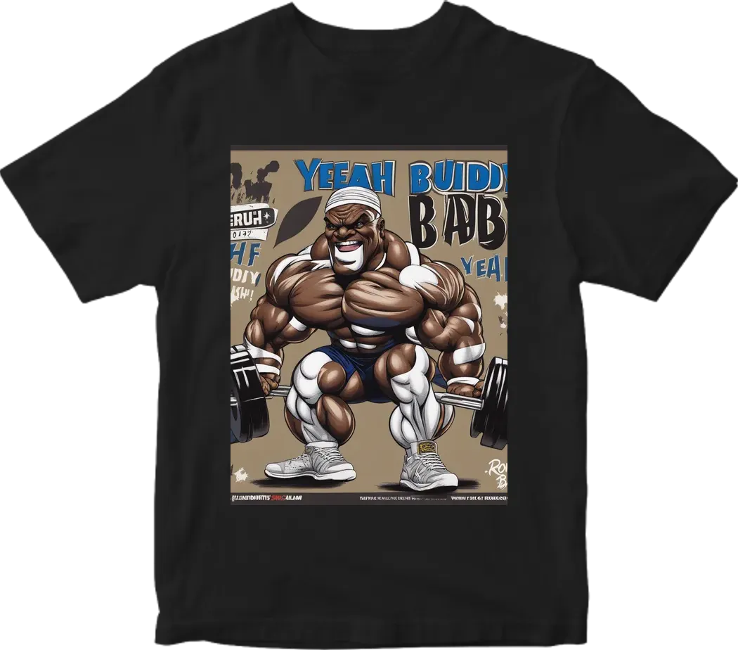 Bodybuilding themed with ronnie Coleman saying "yeah buddy lightweight baby"