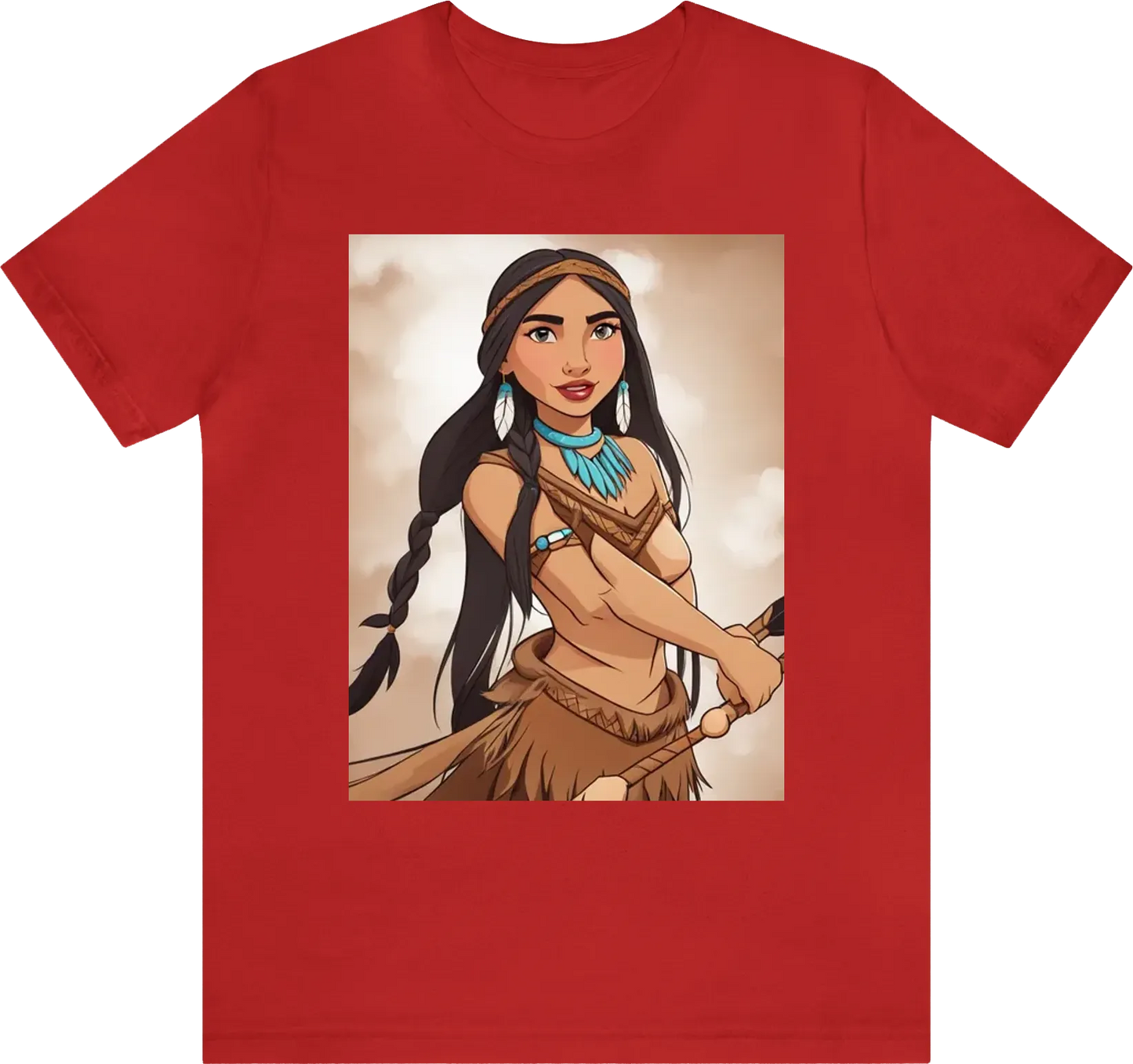 Beautiful girl as pocahontas