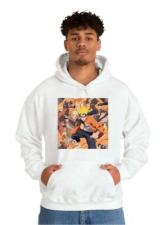 A shirt with a character naruto like fighting