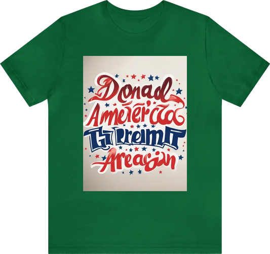 Donald Trump "I will make America great again" lettering