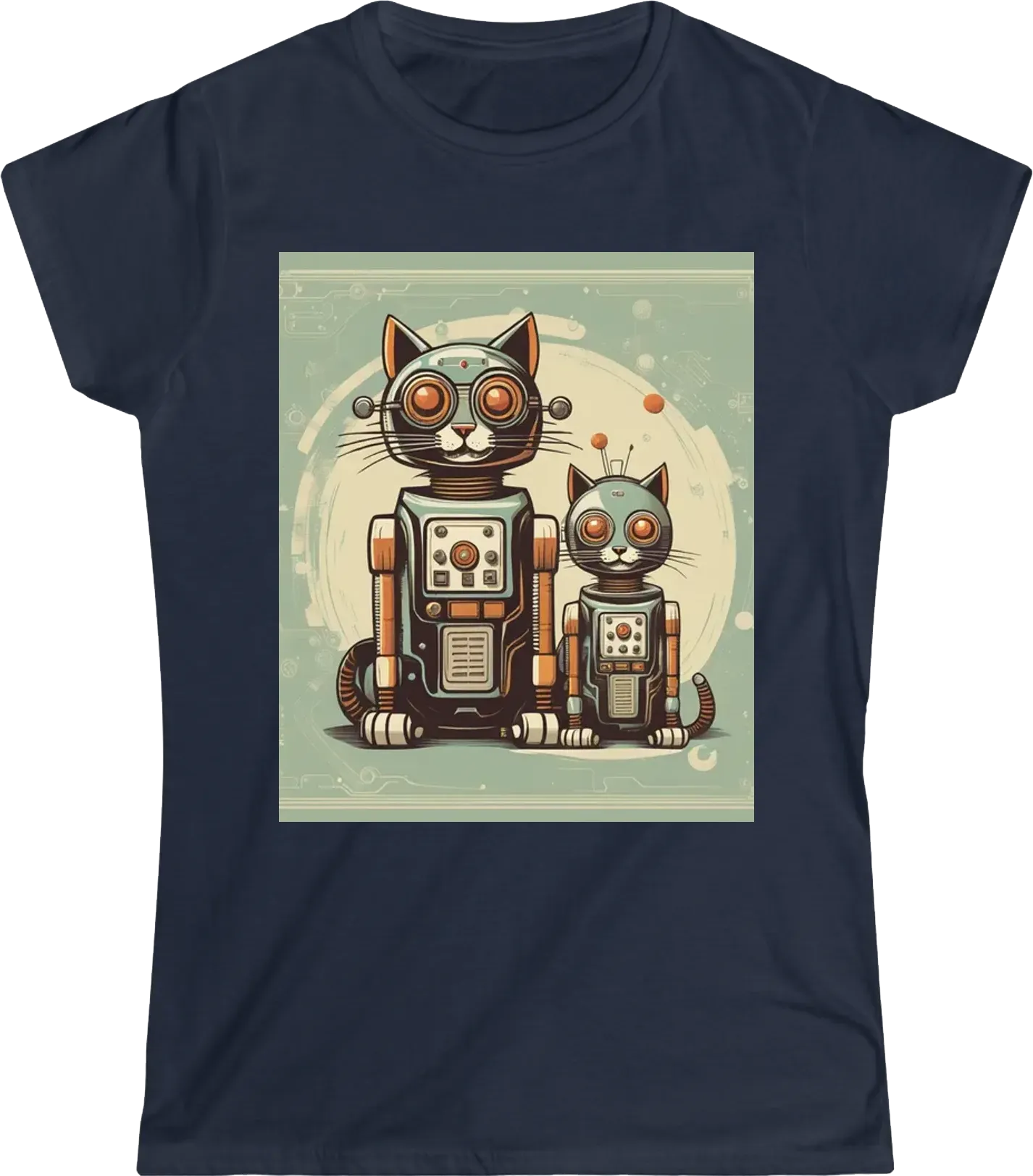 Two retro robot cat