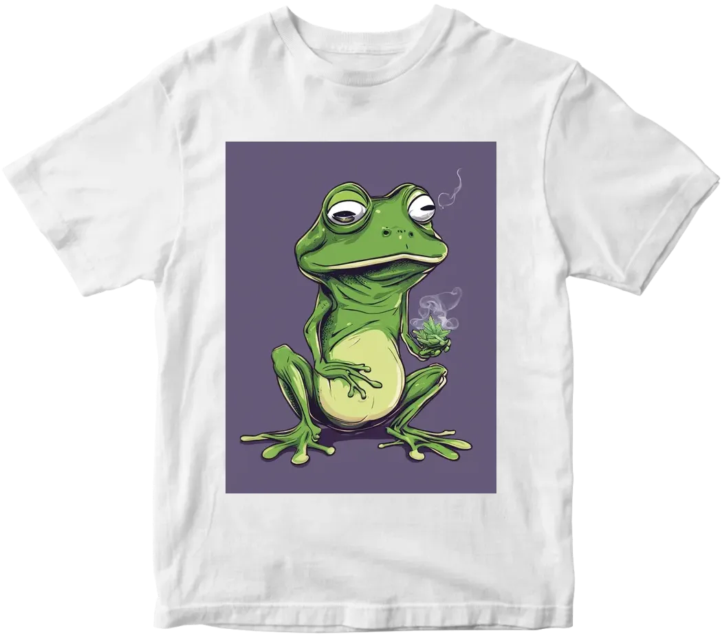 Herman the frog smoking weed with a transparent background – Artificial ...