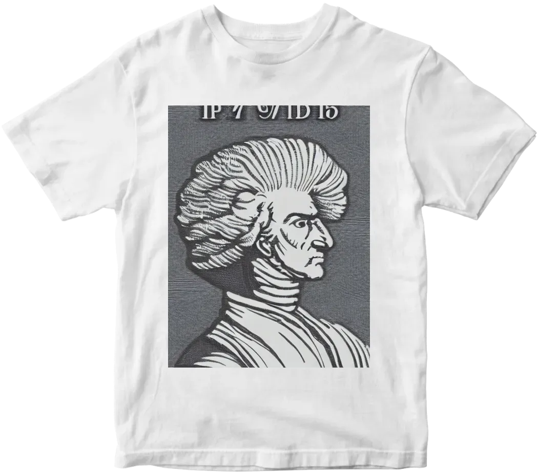 A vector logo of a powdered wig worn by the founding fathers in the year 1776, grayscale color palette, university mascot logo