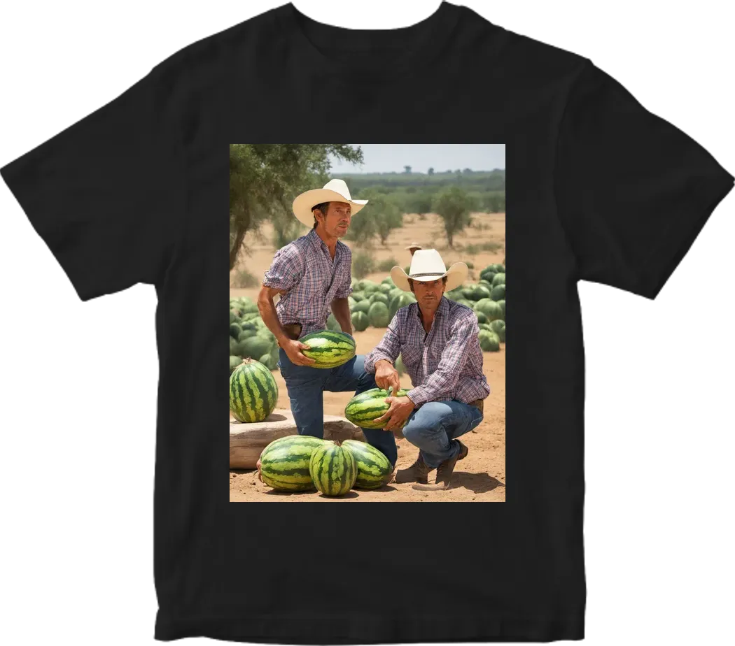 Cowboys with watermelones